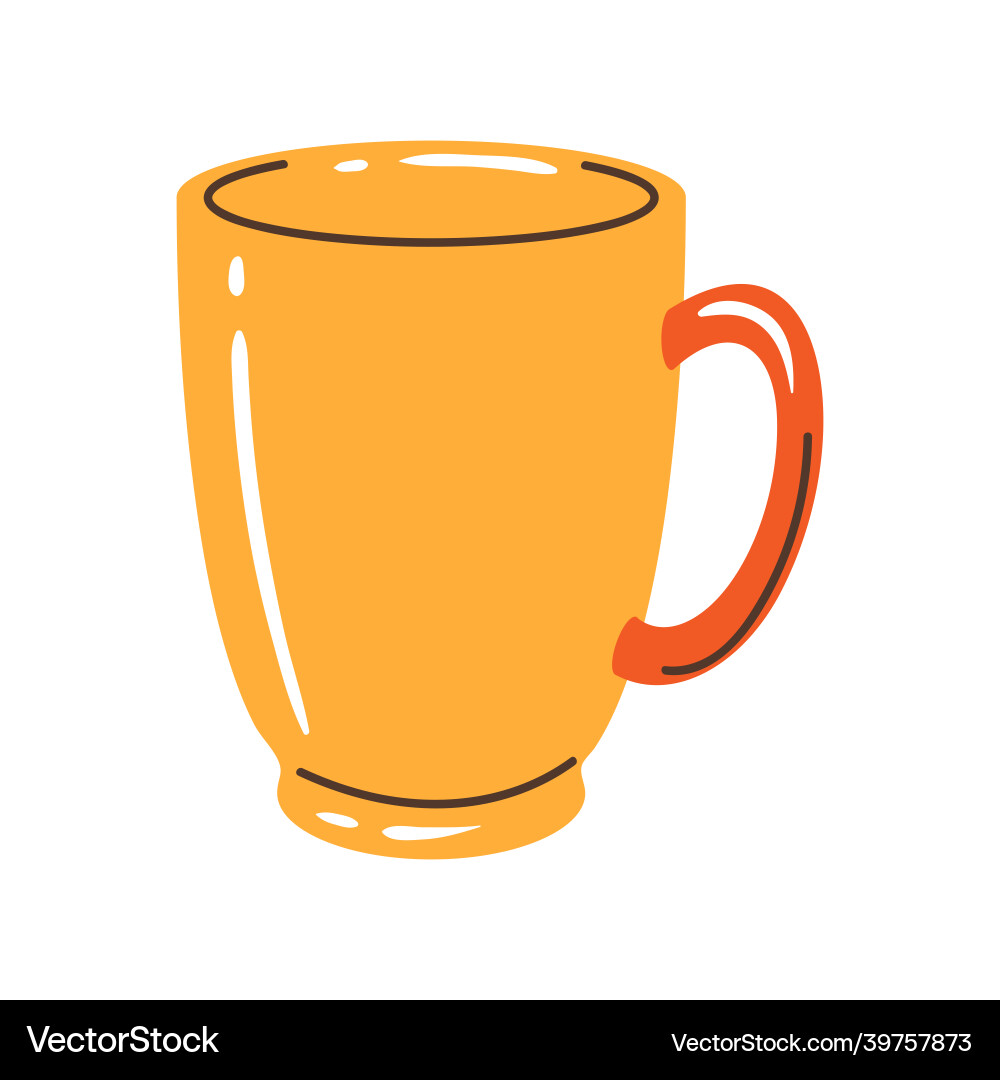 Cup stylized kitchen Royalty Free Vector Image