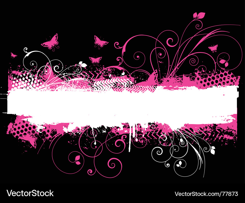 Floral Grunge Background Vector Image