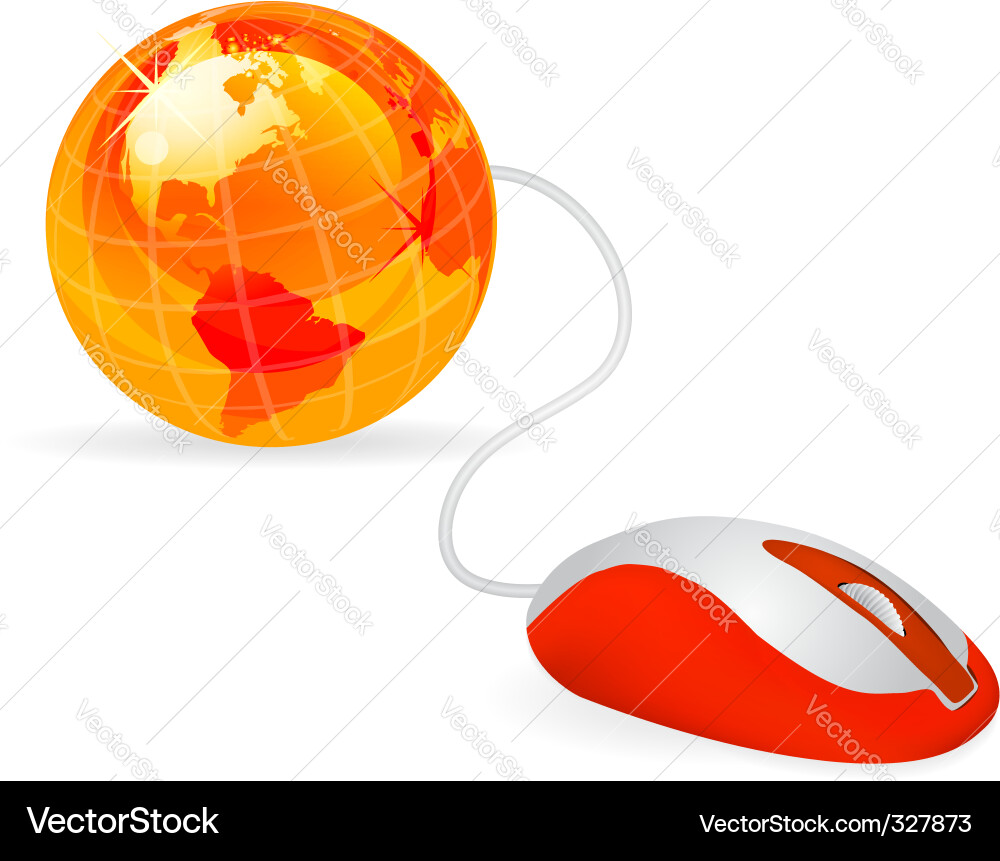 Global Connection Mouse vector image