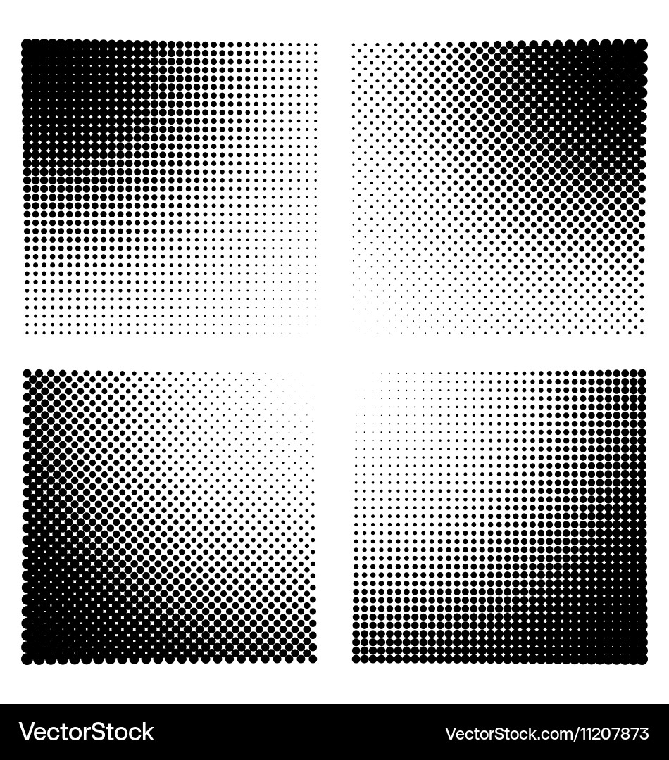 Halftone Dot Patterns - Backgrounds & Textures vector image