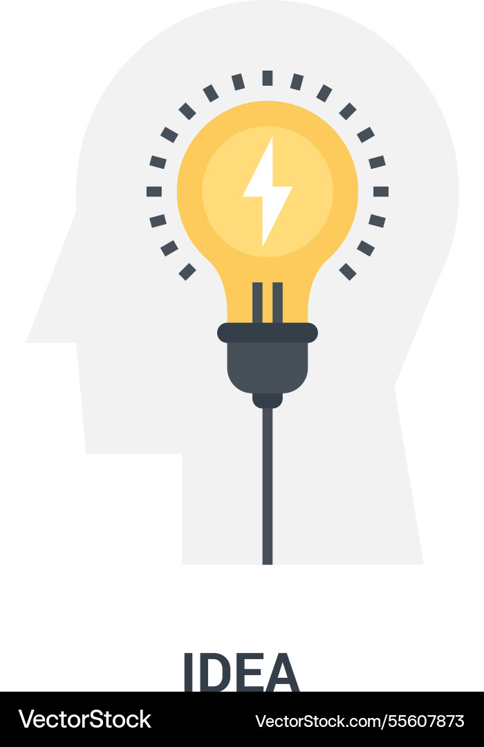 Idea flache Icon Design Konzept Idea flache Icon Design Konzept vektorbild