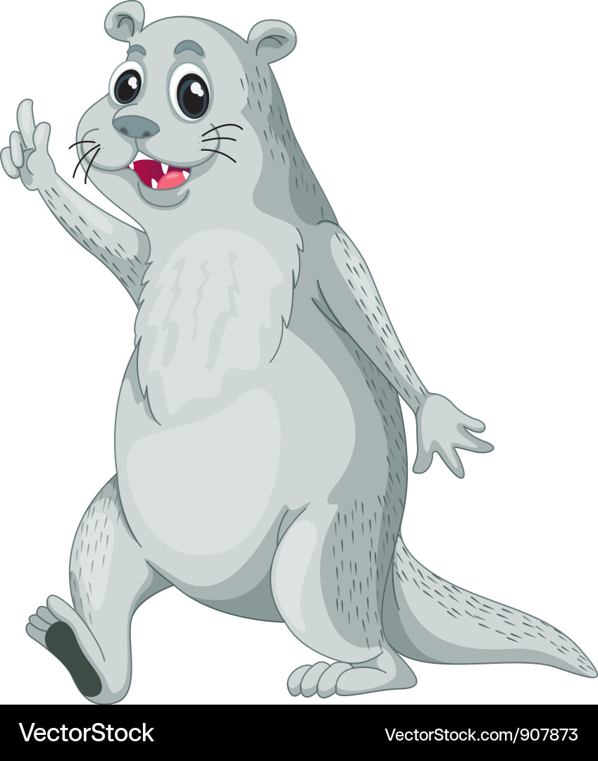 Smiling Otter Cartoon vector image