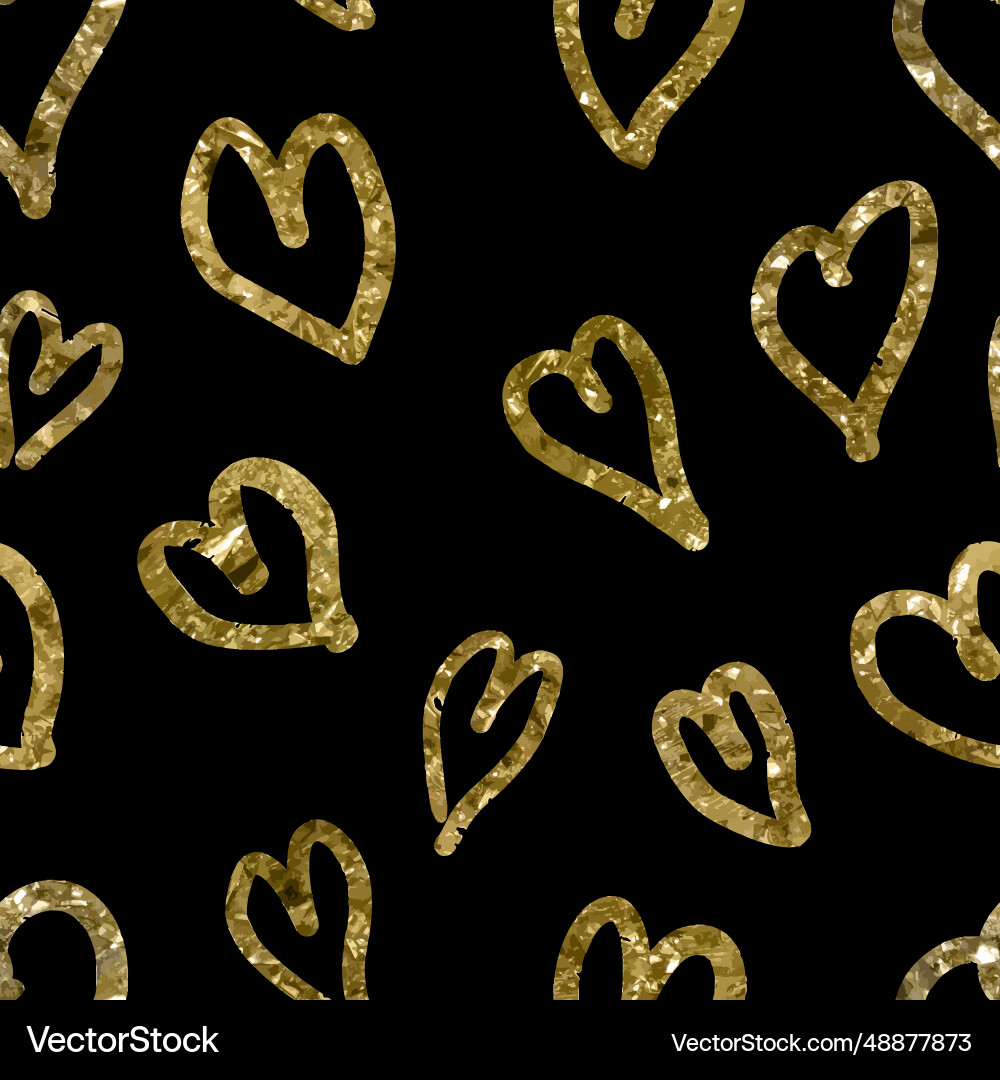 Valentines day seamless pattern on black Valentines day seamless pattern on black Vector Image