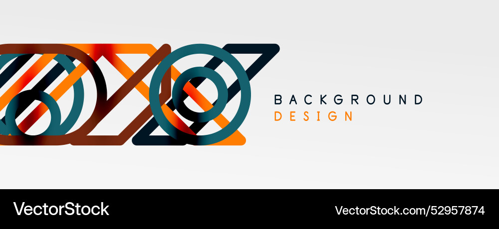 Abstract background - colorful circle lines vector image