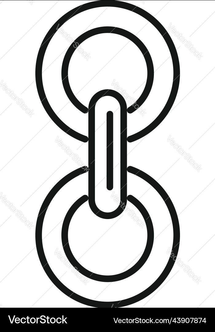 Chain object icon outline web link Chain object icon outline web link vector image
