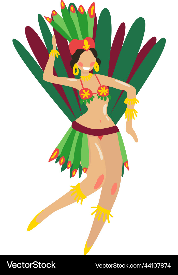 Flat carnival dancer vector image