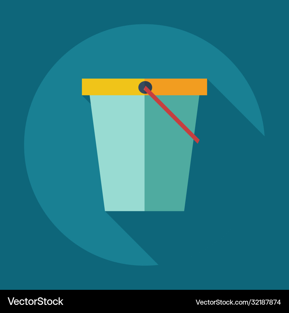 Flat modern design with shadow icons bucket Vector Image