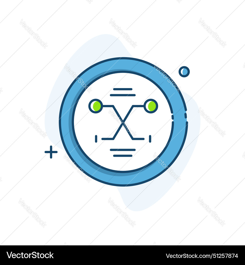 Fuzzy logic systems icon design vector image