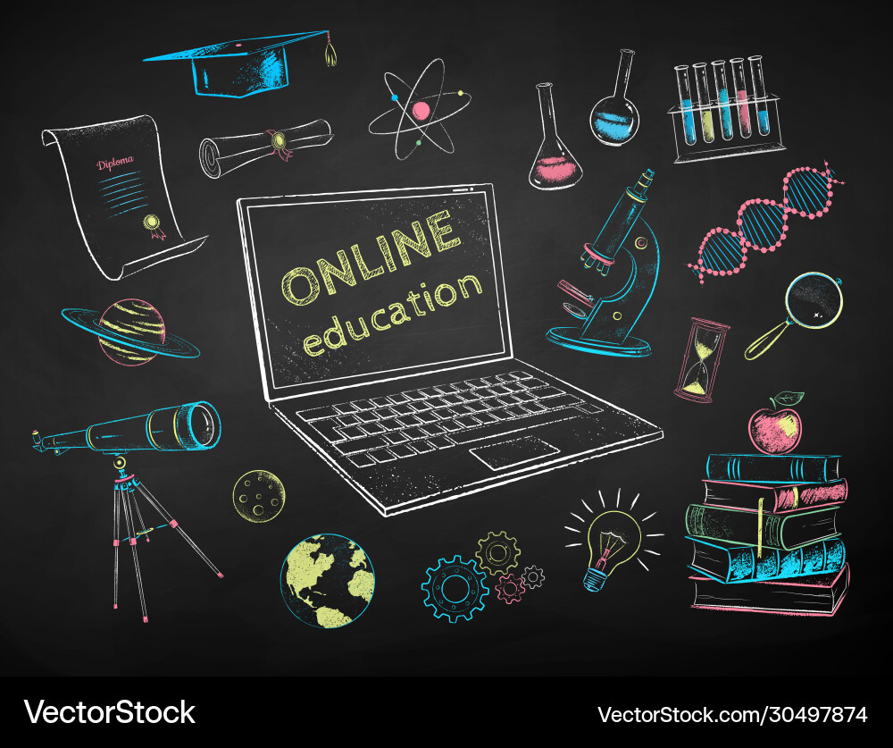 Online-Ausbildungsartikel Online-Ausbildungsartikel vektorbild
