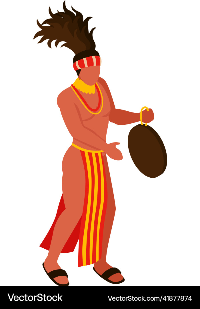 Philippinische Gong Mann Zusammensetzung Vektorbild