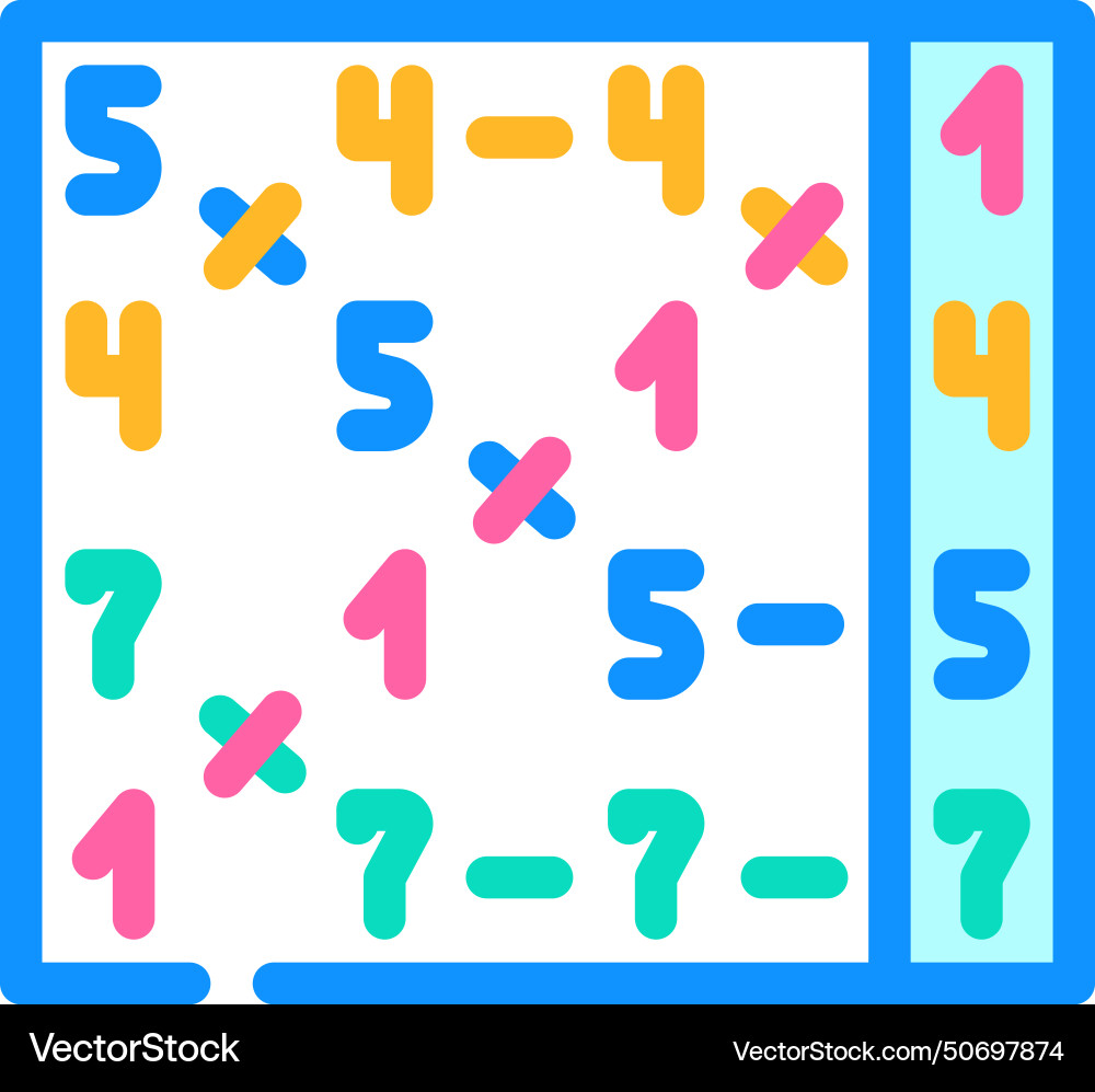 Radix sort algorithm color icon Vektorbild