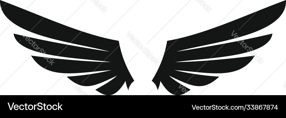 Retro wings icon simple style Retro wings icon simple style Vector Image