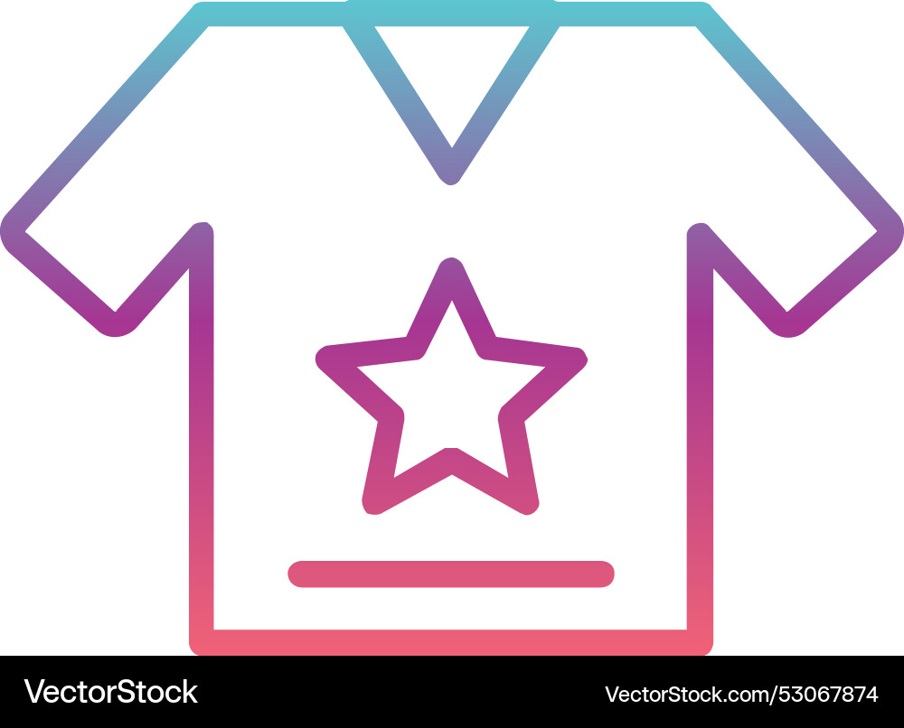 T-shirts line gradient design Vector Image