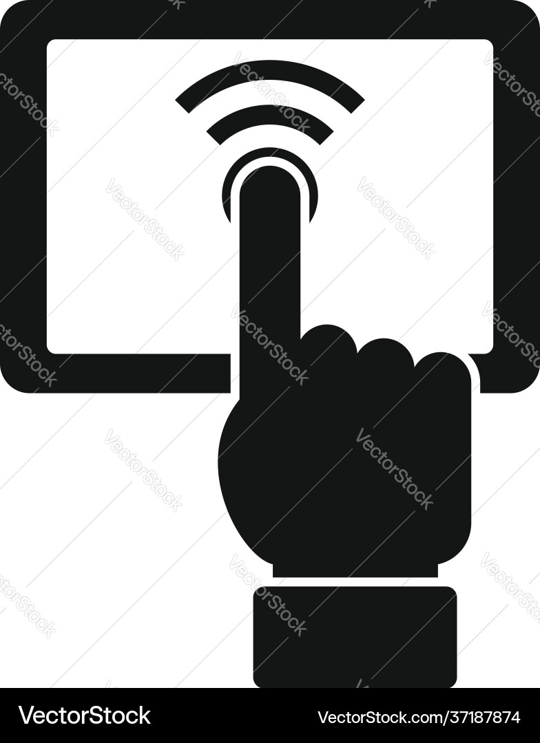 Touch remote control icon simple style Touch remote control icon simple style Vector Image