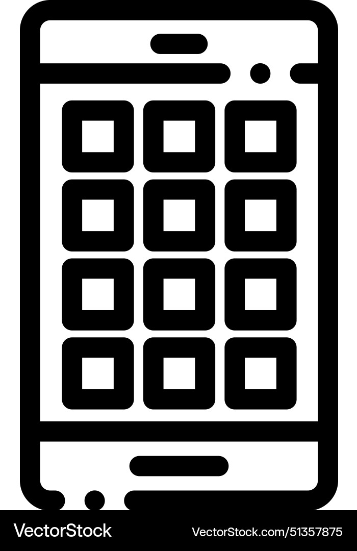 Applications icon thin linear style design vector image