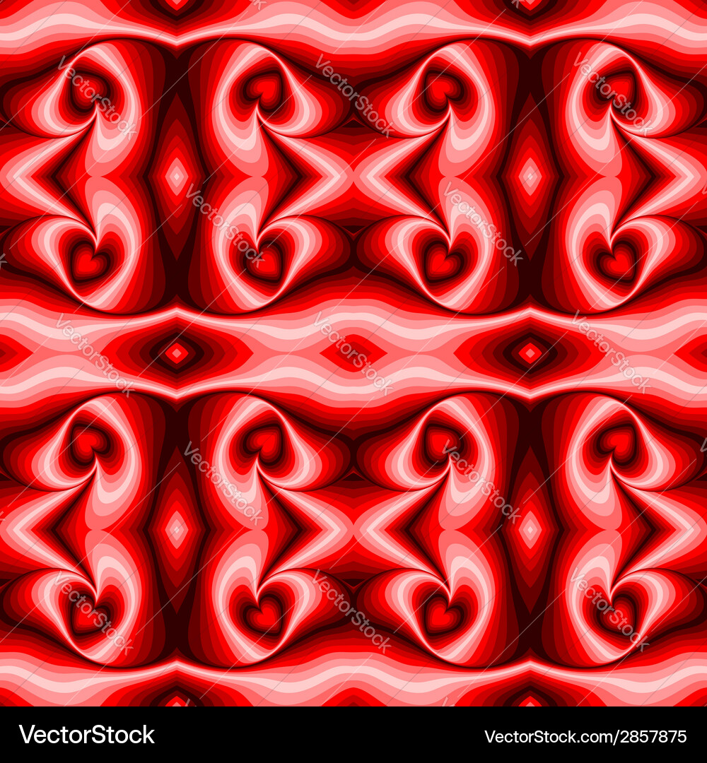Design seamless swirl movement heart pattern Vector Image