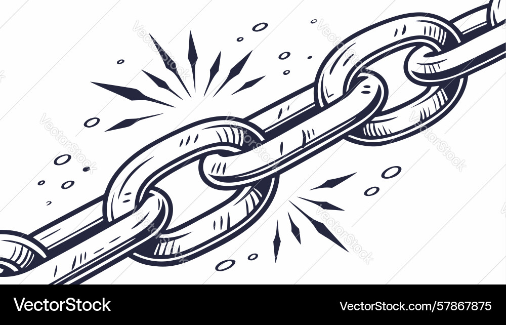 Dynamic chains sparkles seamless pattern design vector image