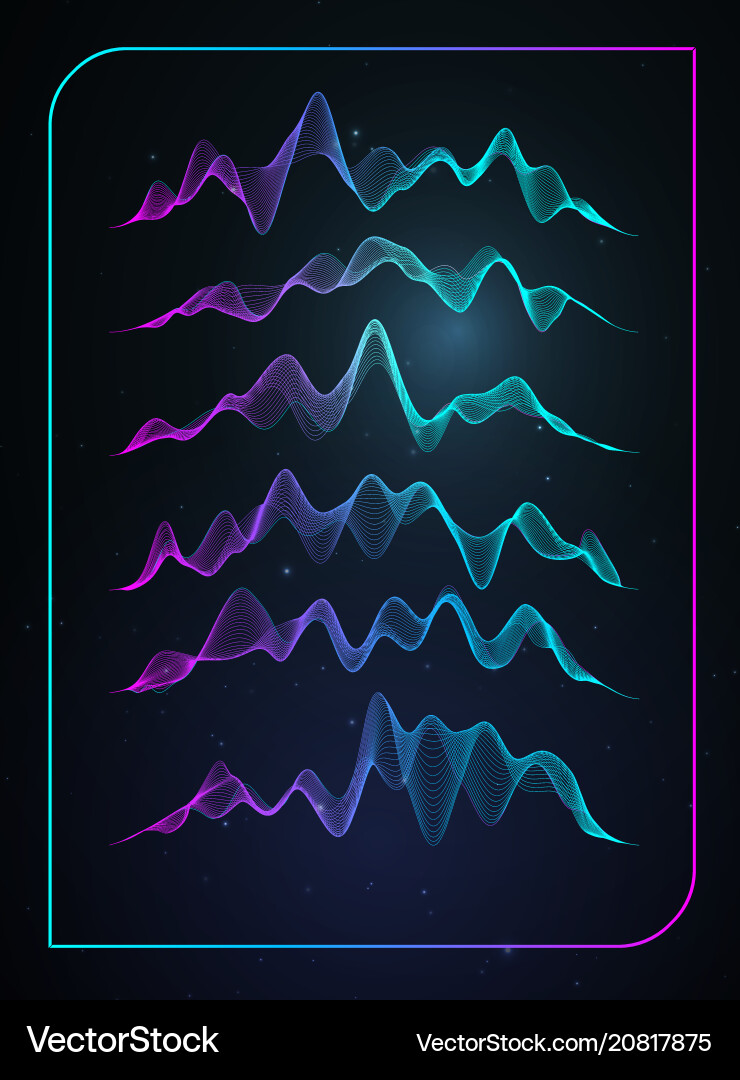 Dynamic Sound Waves vector image