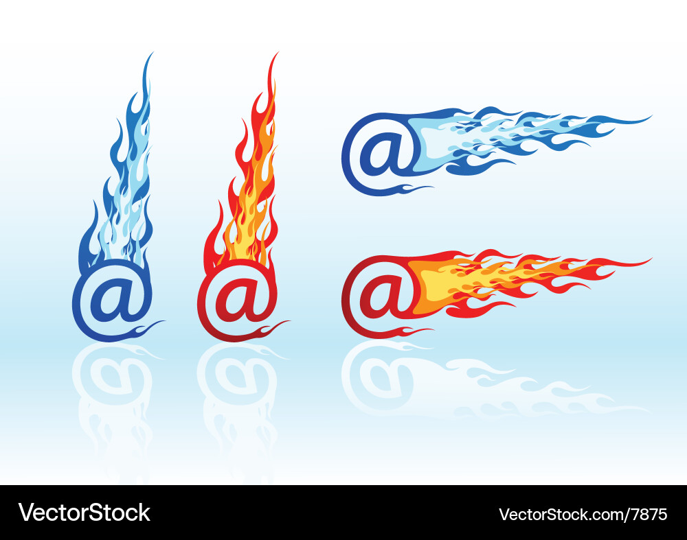 Fire e-mails Royalty Free Vector Image - VectorStock