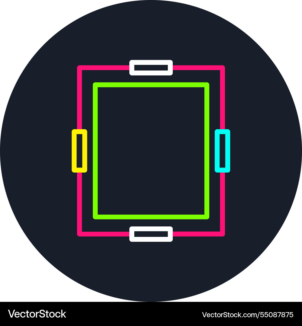 Frame line multi color icon Vector Image