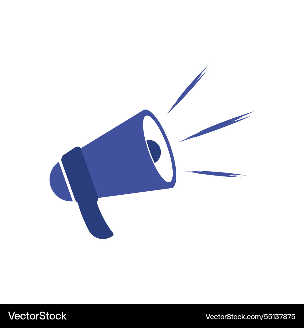 Megaphone icon logo design with sound linear Megaphone icon logo design with sound linear Vector Image
