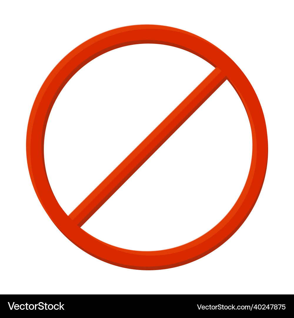 No rules round red stop symbol cross circle No rules round red stop symbol cross circle vector image