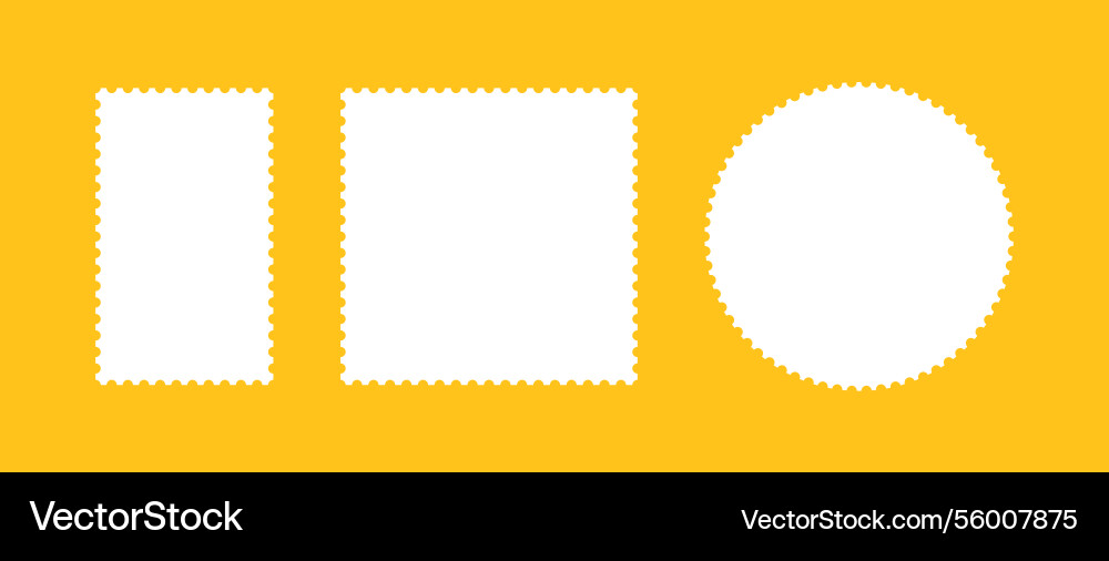 Postage stamp template frames empty borders Postage stamp template frames empty borders vector image