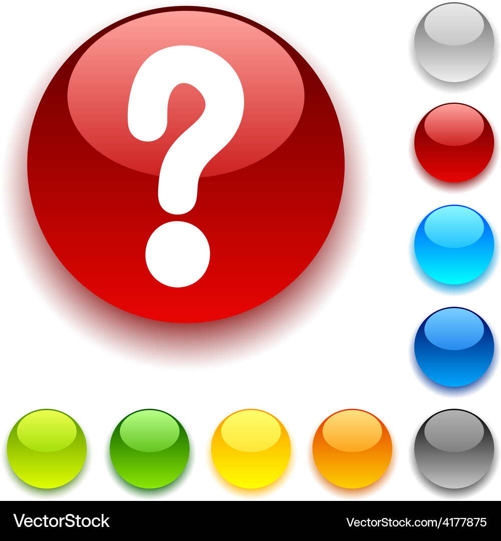 Question button Vector Image