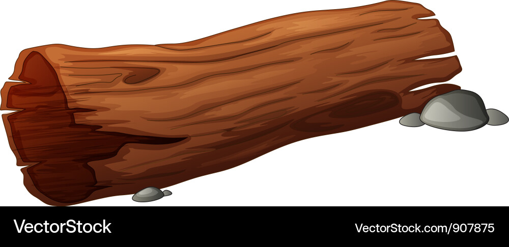 Rustic Forest Log Vector Image