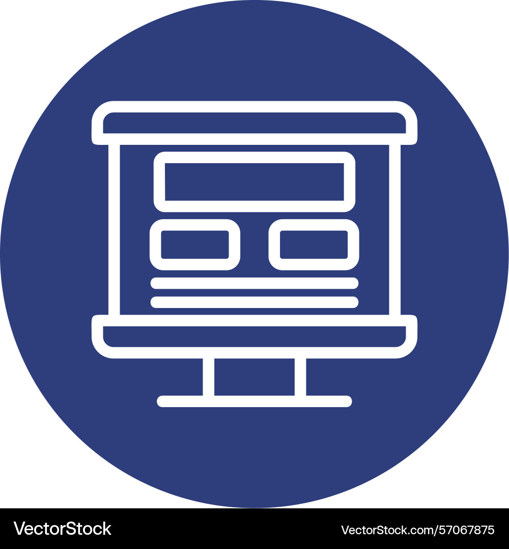 Section header line circle style icon design Vector Image