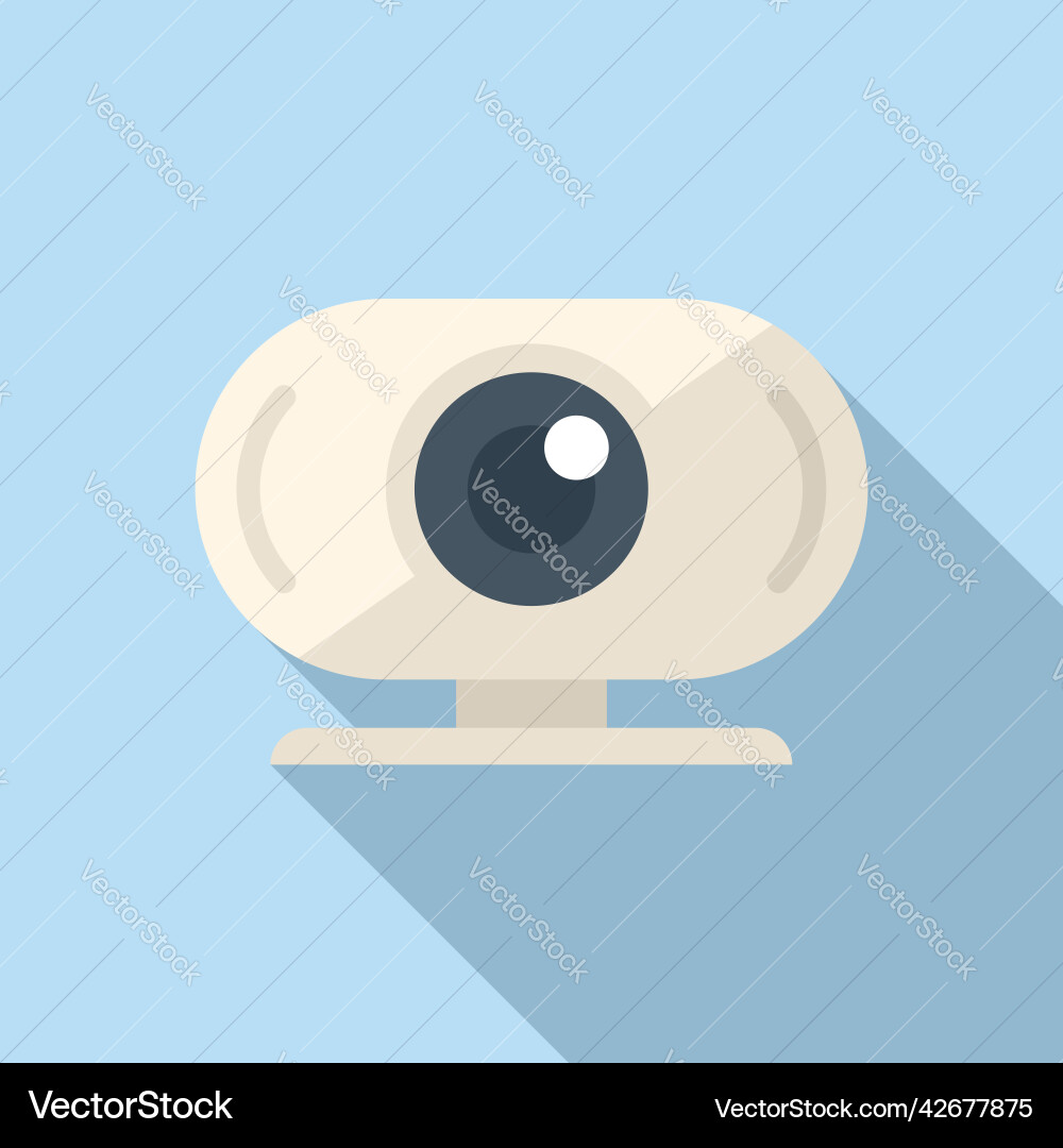 Server camera control icon flat data Server camera control icon flat data Vector Image