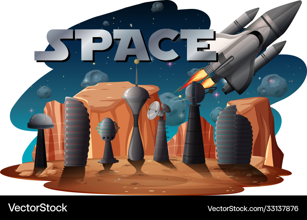 A space scene background A space scene background vector image