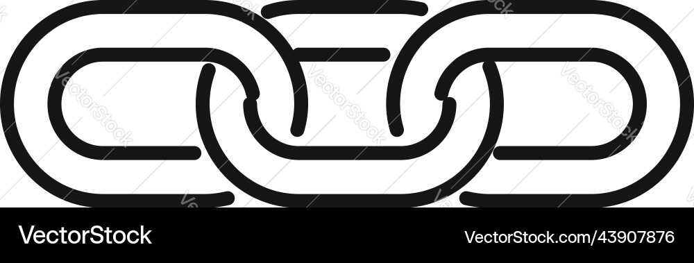 Chain link icon outline computer button Chain link icon outline computer button vector image
