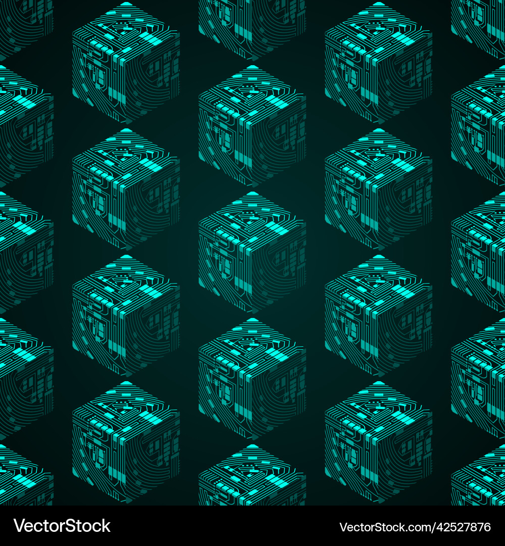 Digital crypto chain blocks wallpaper – Royalty-Free Vector | VectorStock