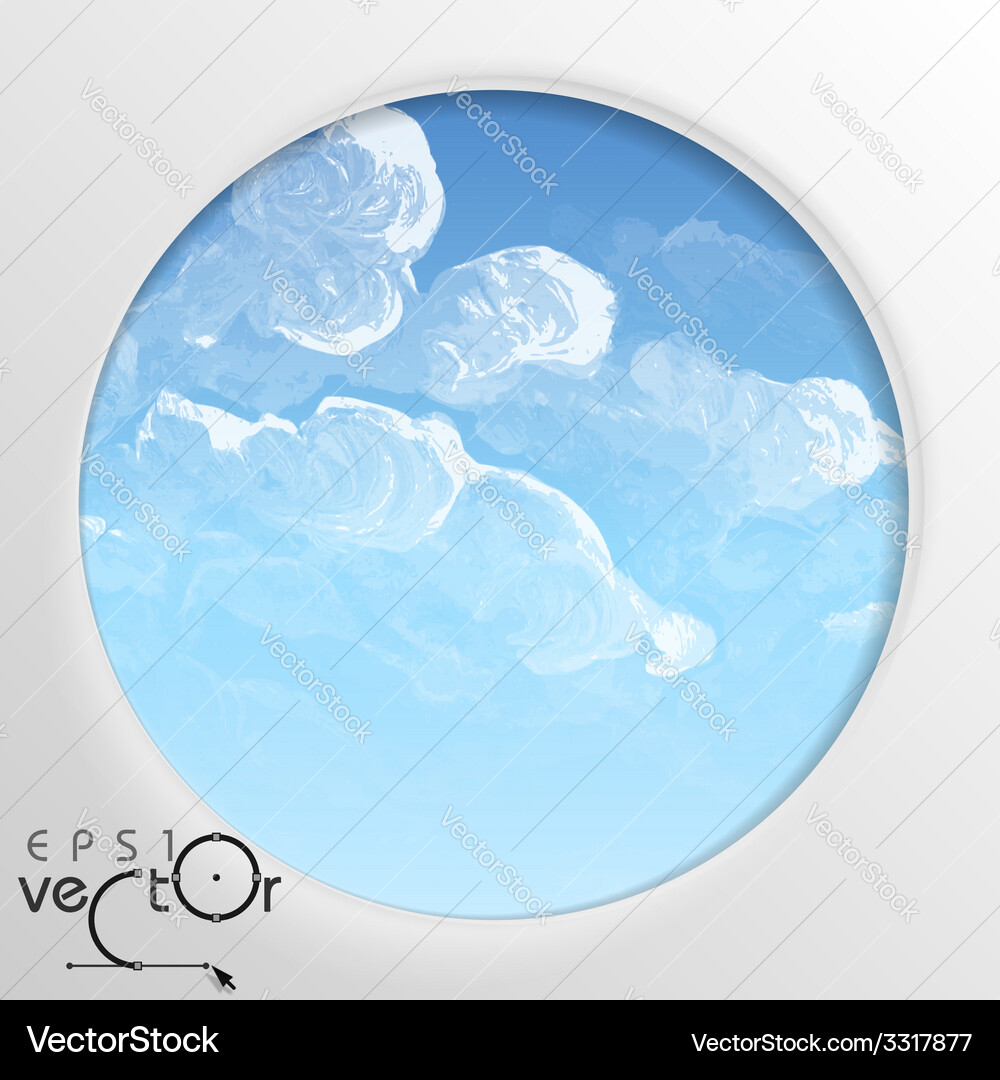Abstract round shape with frame Vector Image
