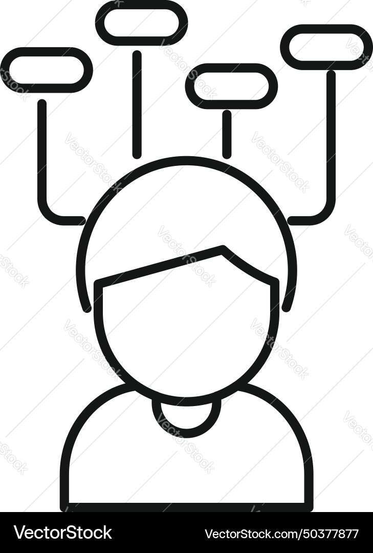 Change scheme lost icon outline memory vector image