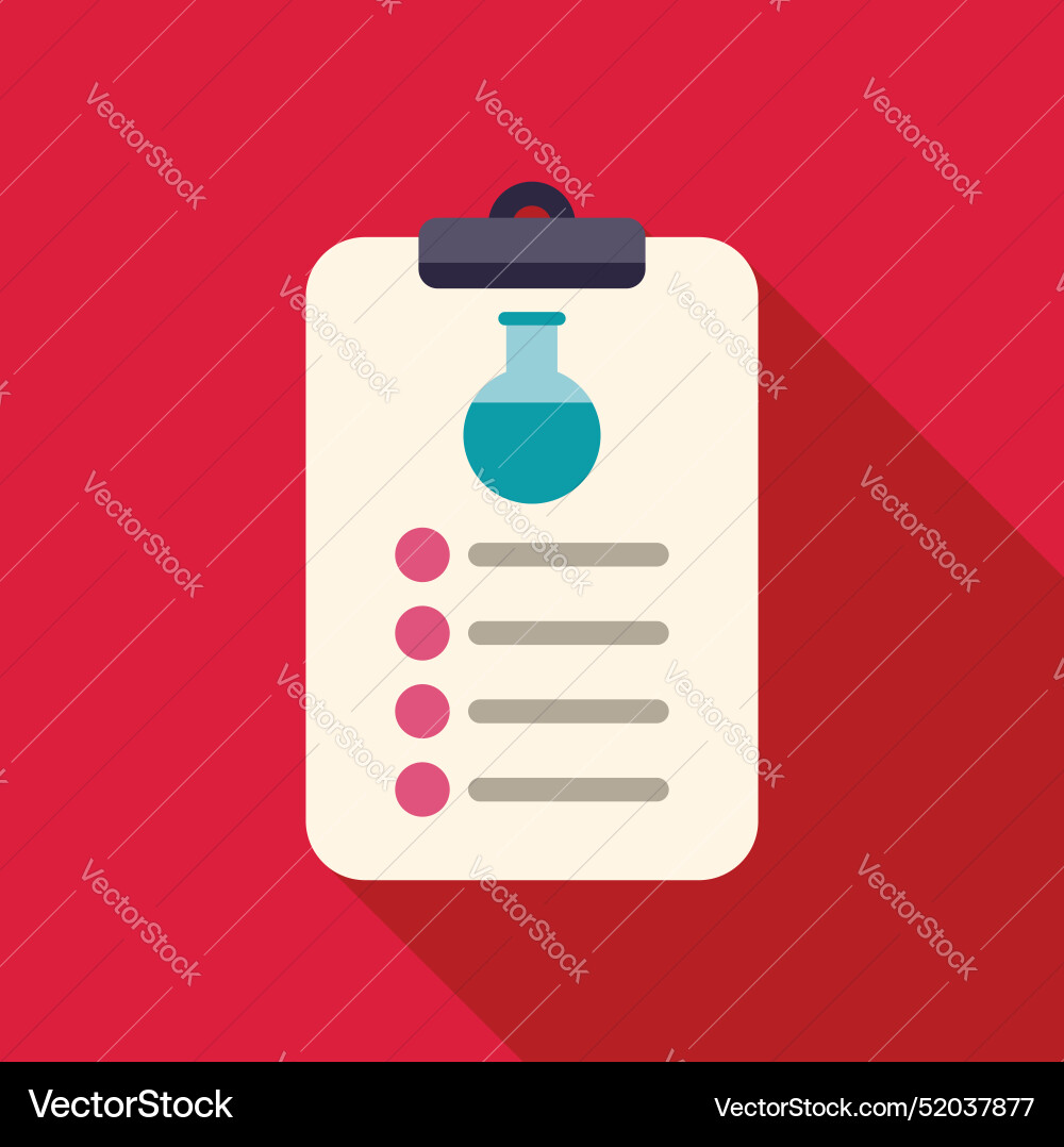 Clipboard showing science experiment checklist Clipboard showing science experiment checklist vector image
