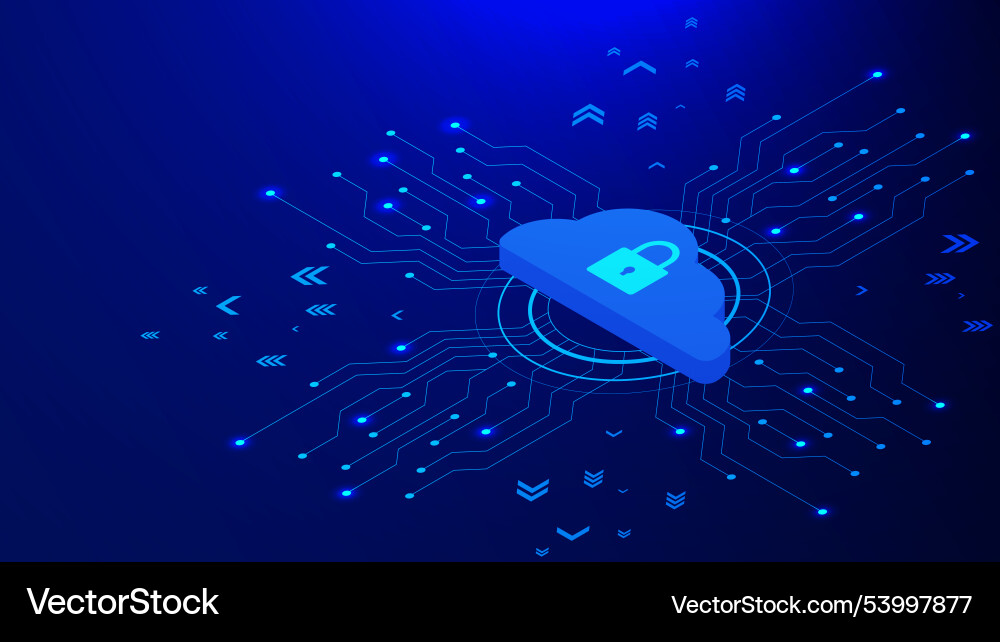Cloud computing technology big data storage Cloud computing technology big data storage vector image