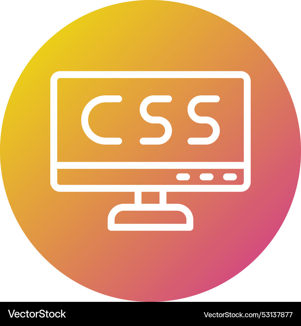 Css icon design vector image