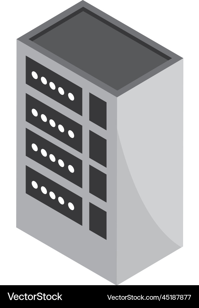 Database Server Icon - Isometric vector image