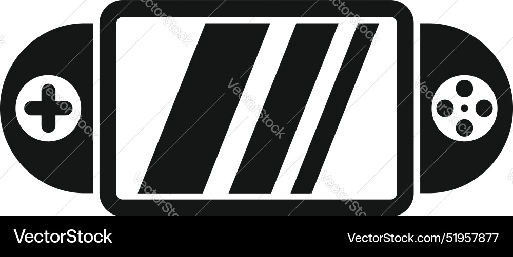 Portable game console with buttons showing three Portable game console with buttons showing three vector image