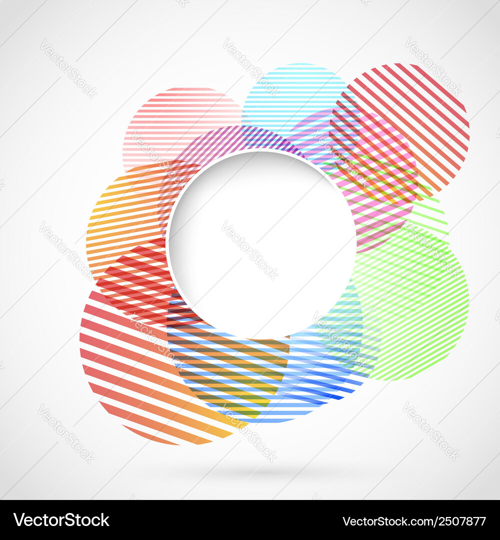 Retro Colorful Circle Pattern Vector Image