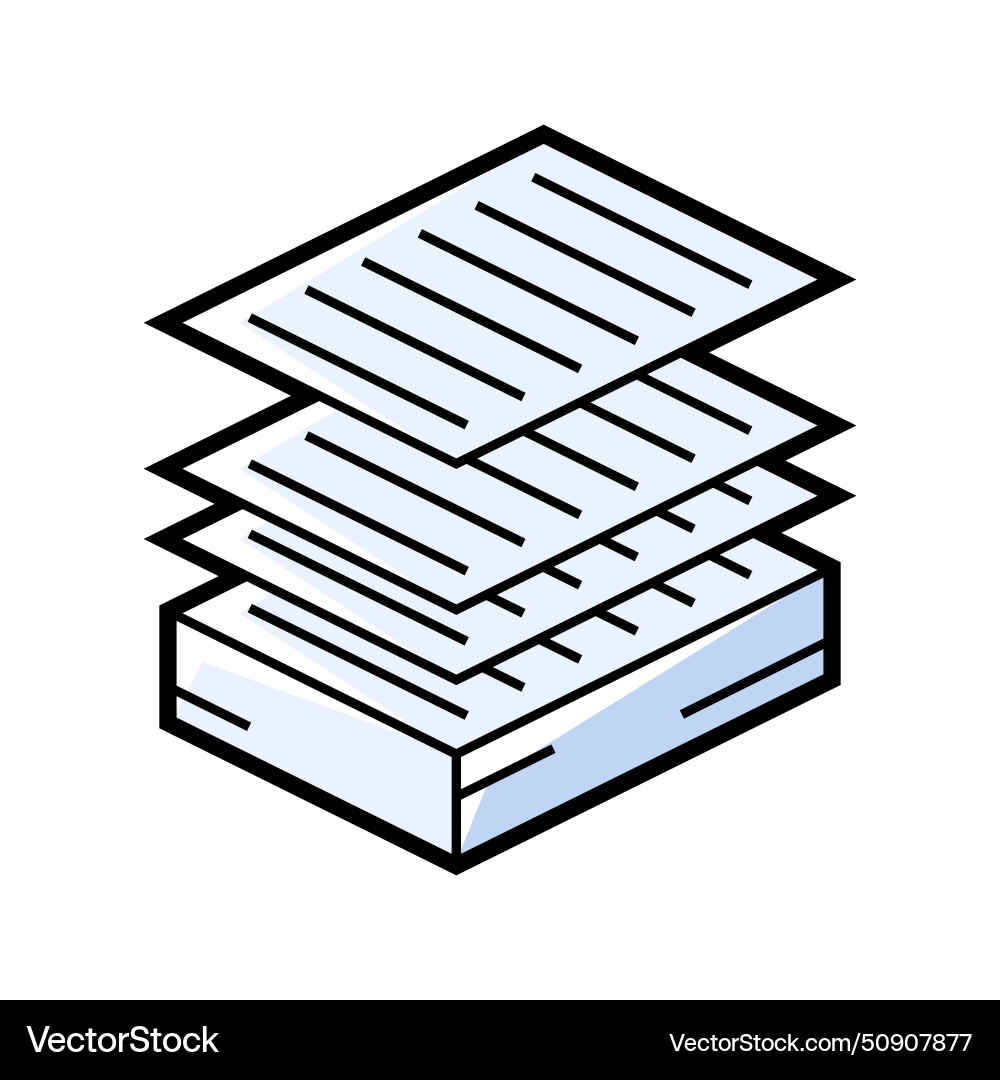 Stack of paper icon in isometry image for website Stack of paper icon in isometry image for website vector image