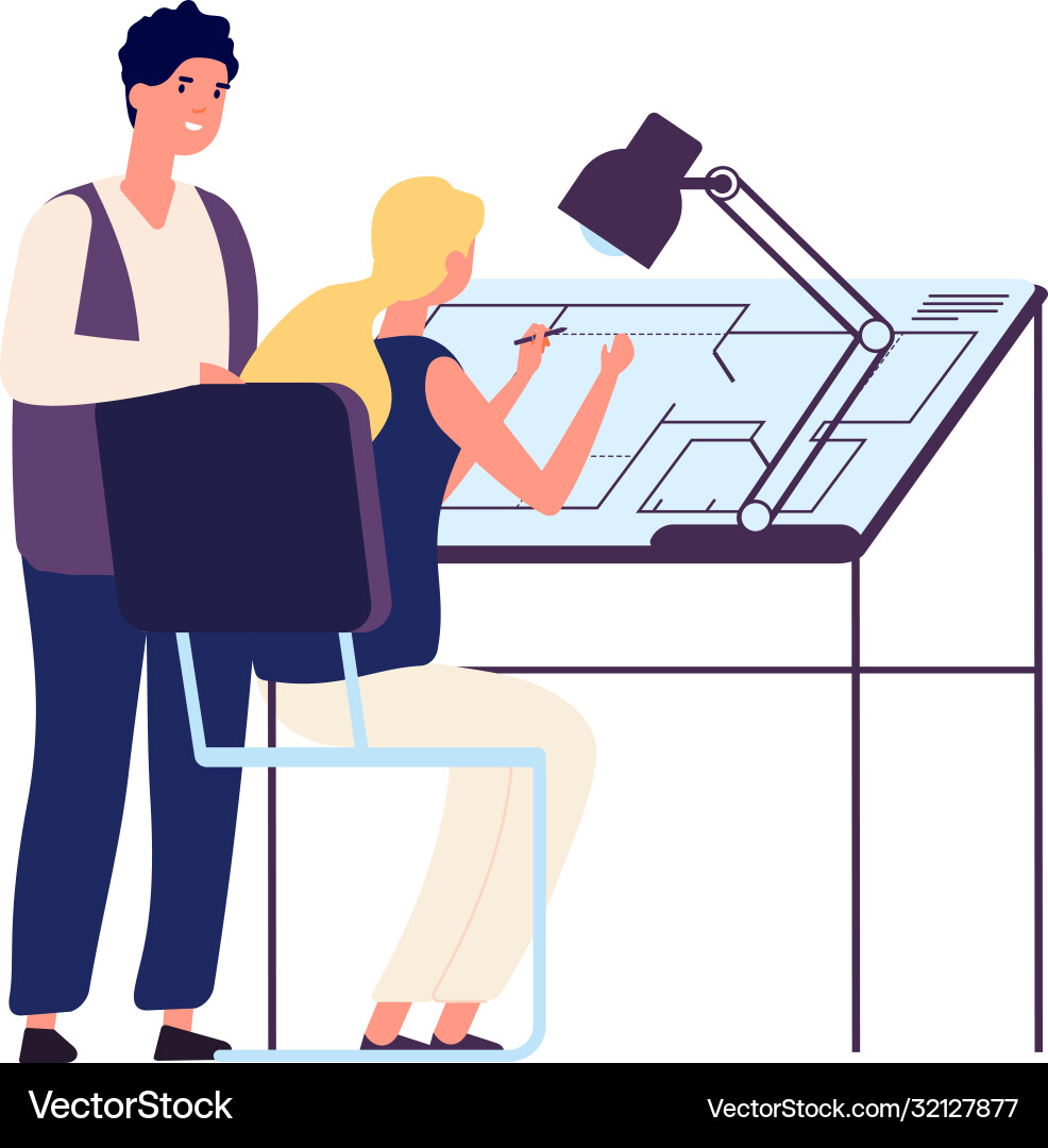 Student project layout apartment flat designer Vector Image