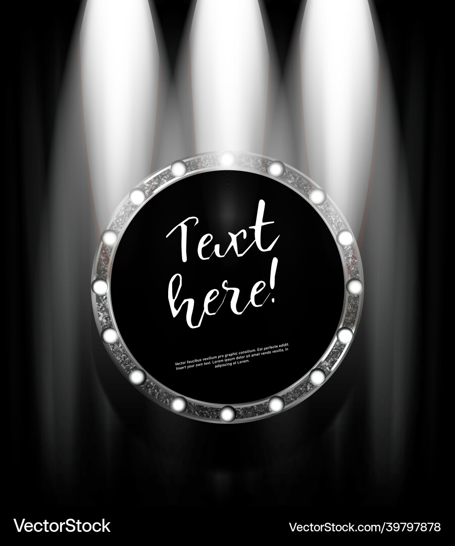 Abstract round metal frame text box design Vector Image