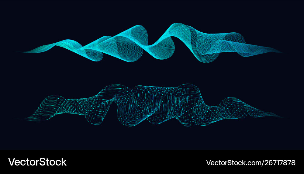 Dynamic Wave Flow Abstract vector image