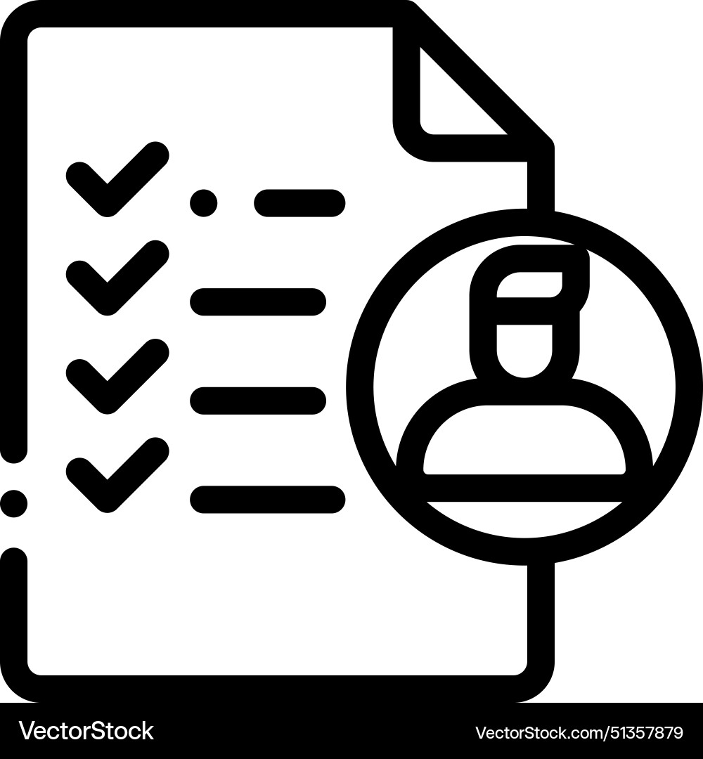 Appraisal icon thin linear style design isolated Vector Image