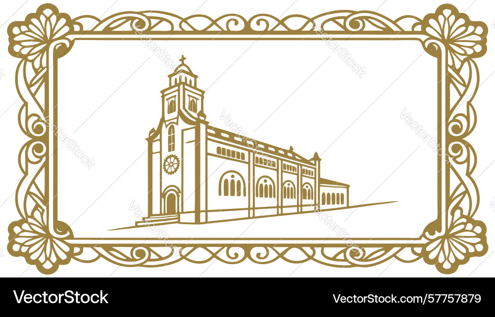 Classical palace building design generative ai Vector Image