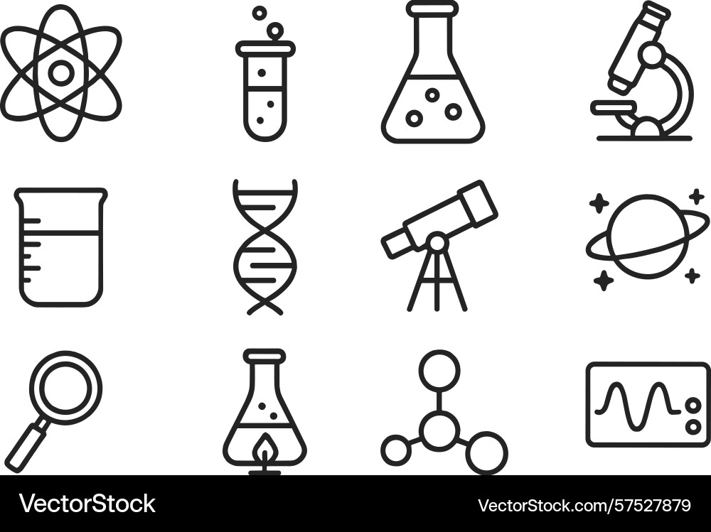 Exploring science through symbolic icons Exploring science through symbolic icons vector image