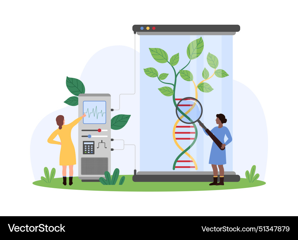 Growing plants in vitro research Vector Image